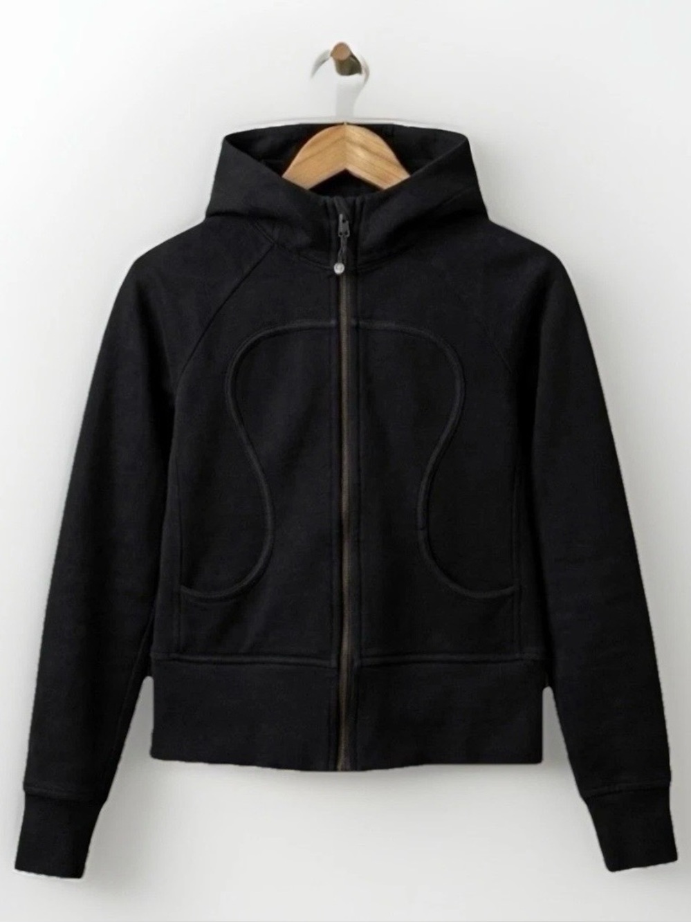 Lululemon Scuba Full Zip Hoodie Black Size 6 Athleisure Studio Essential
